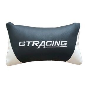 NWOT GTR Racing Gaming Chair Faux Leather Head Neck Rest Pillow Black & White